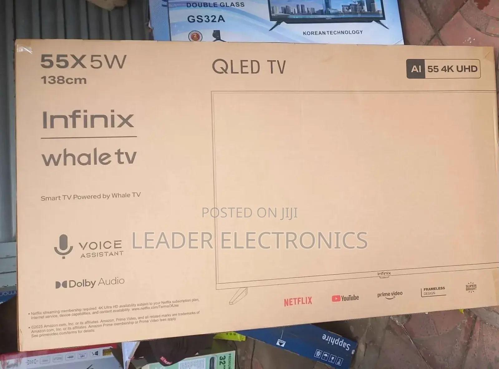 Infinix Tv 55" Smart Android Tv Frameless Design 4 K Uhd Ready