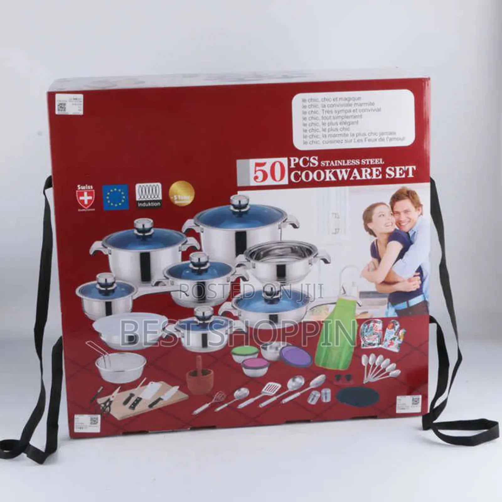 50pc Stainless Steel Cookware Set