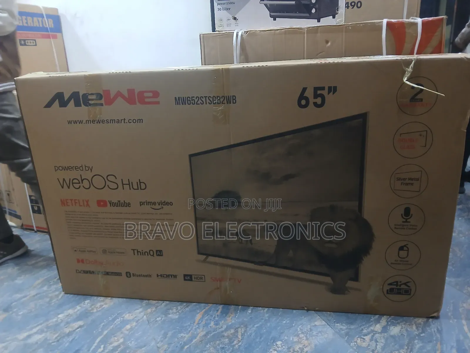 Mewe 65” Uhd Smart Tv – Silver Frame Edition