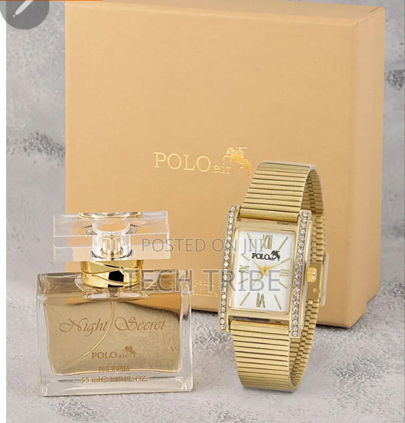 Women's Wristwatch and 55 Ml Perfume Set Gift Box Combination for Her.
