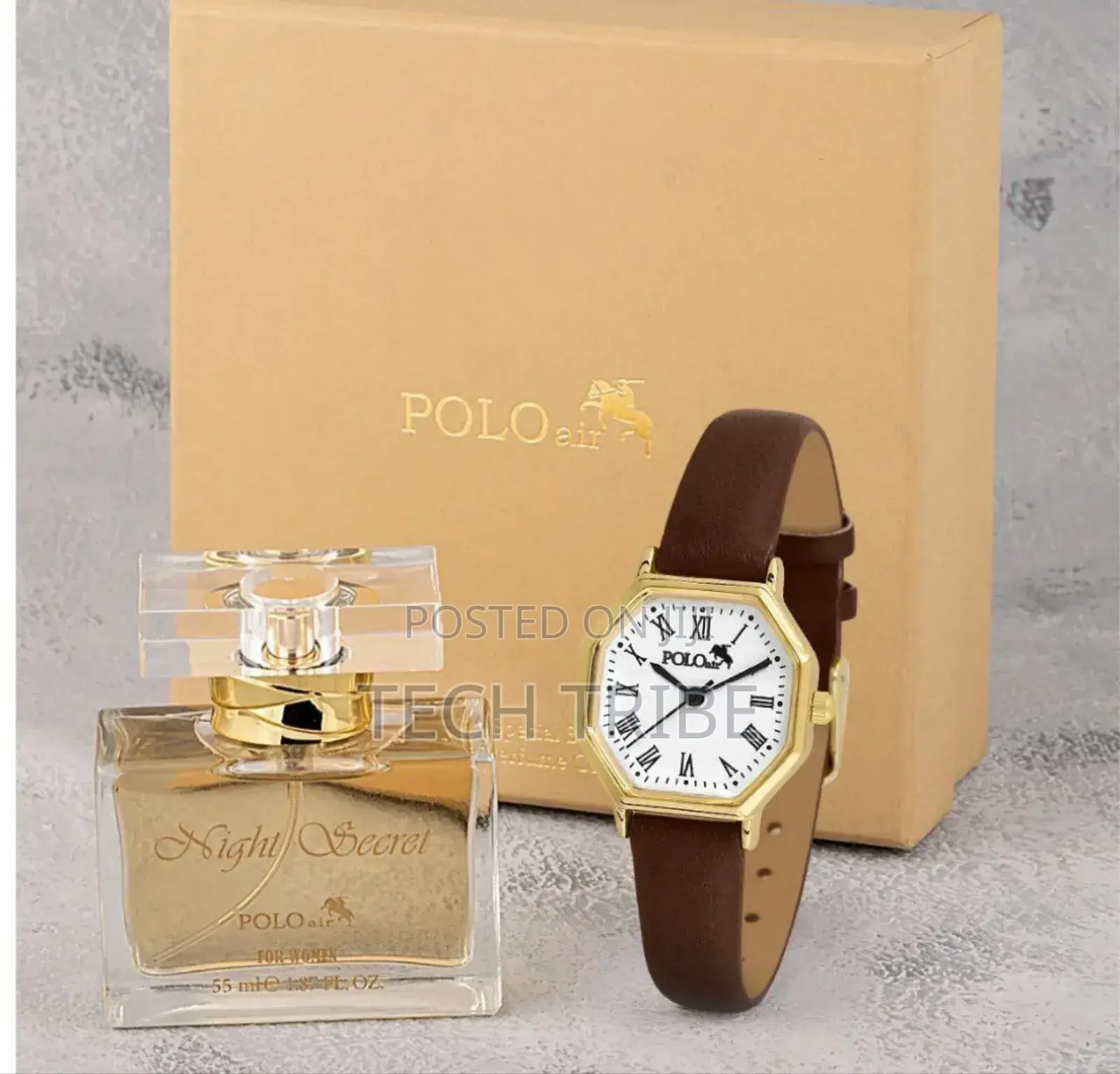 Women's Wristwatch and 55 Ml Perfume Set Gift Box Combination for Her.