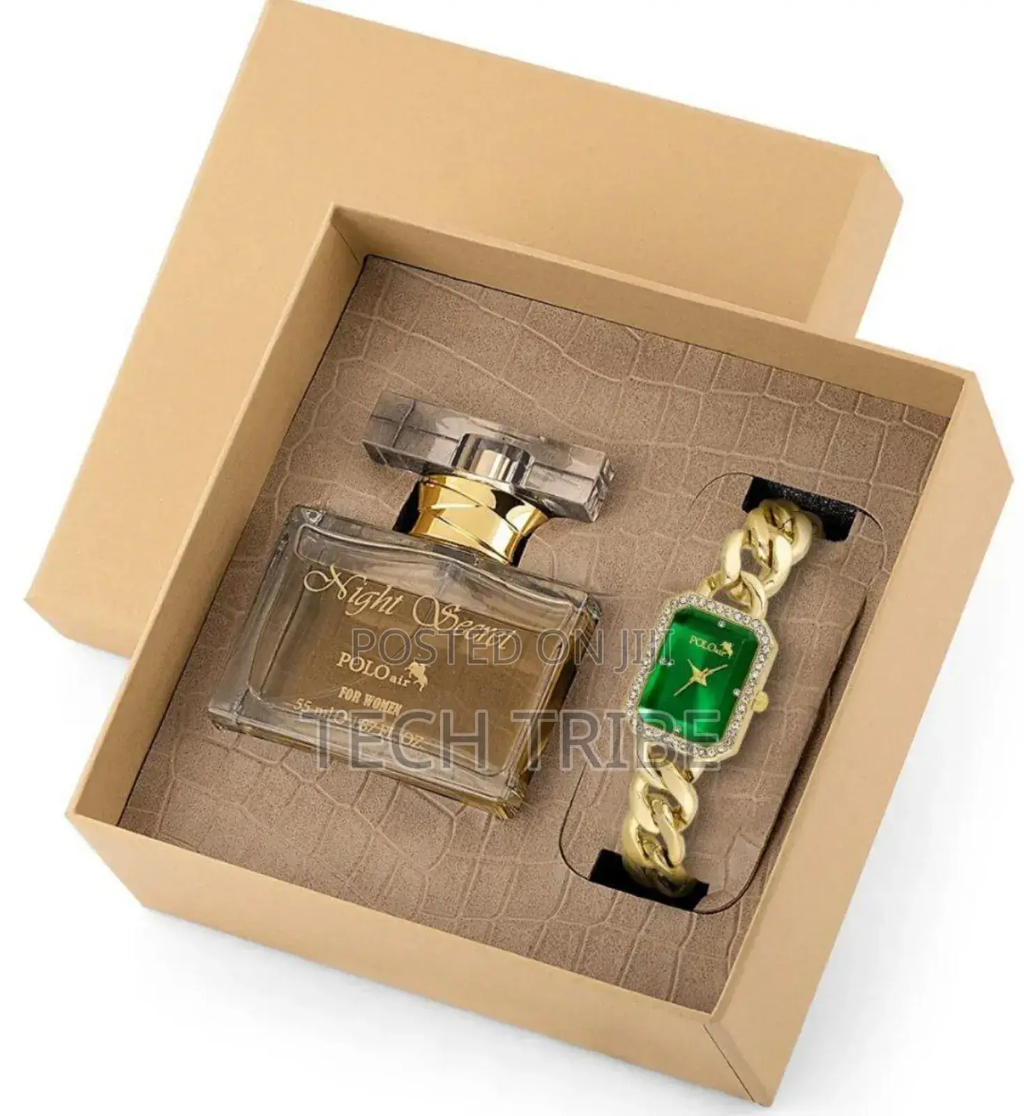Women's Wristwatch and 55 Ml Perfume Set Gift Box Combination for Her.