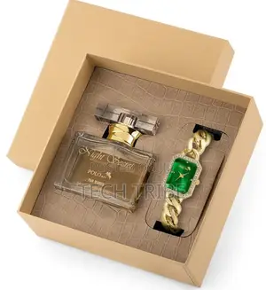 Women's Wristwatch and 55 Ml Perfume Set Gift Box Combination for Her.