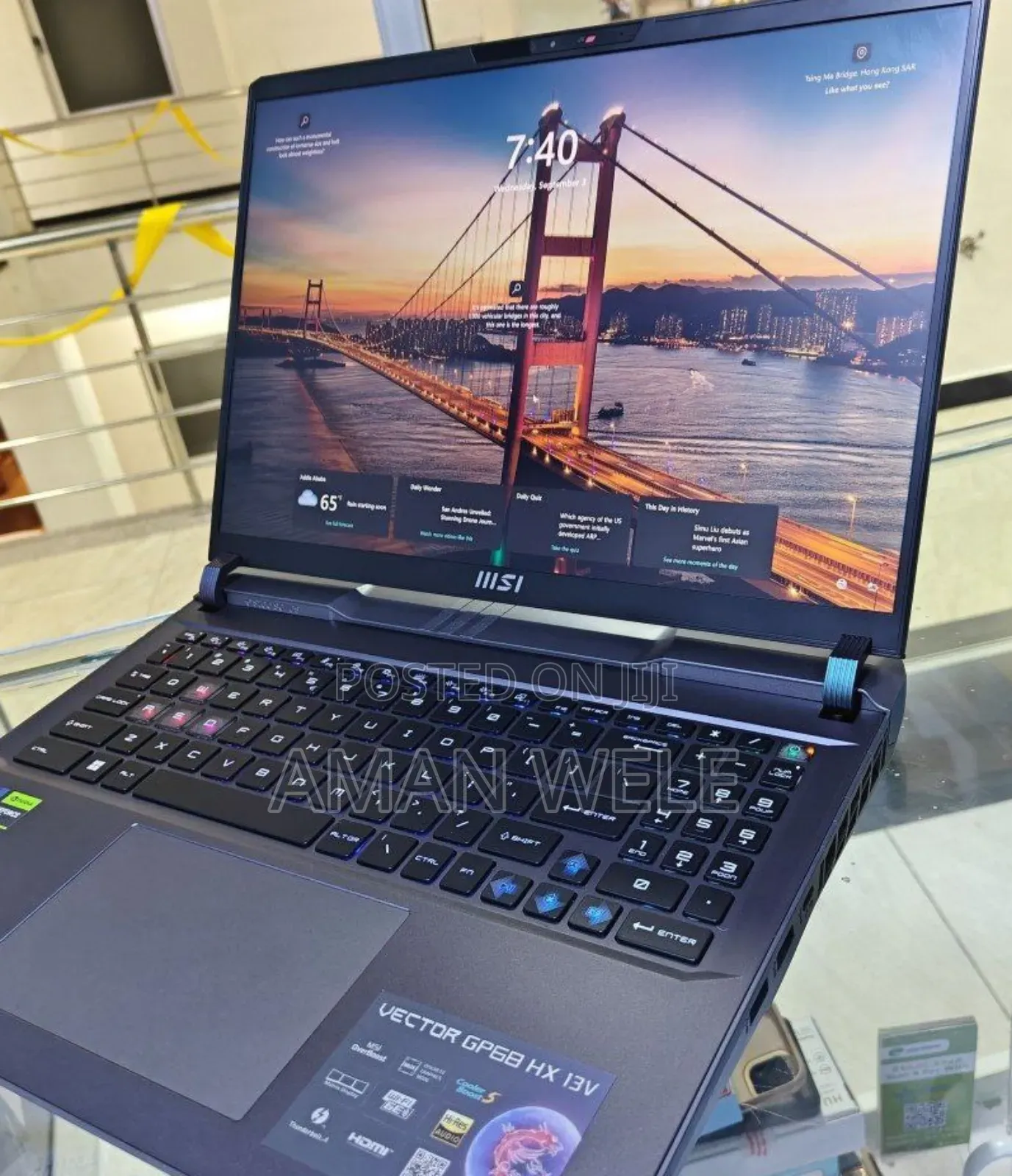 New Laptop MSI GF63 16GB Intel Core I9 SSD 1T