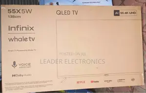 Infinix Tv 55" Smart Android Tv Frameless Design 4 K Uhd Ready