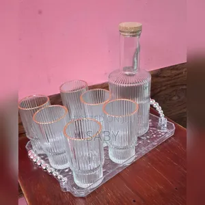  Stripped Water Glass Set