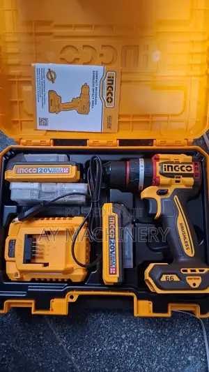 Ingco 20v 66nm Compact Brushless Impact Drill ቻርጀር ድሪል