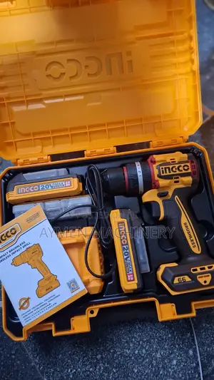 Ingco 20v 66nm Compact Brushless Impact Drill ቻርጀር ድሪል