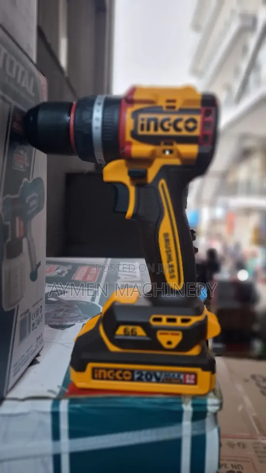 Ingco 20v 66nm Compact Brushless Impact Drill ቻርጀር ድሪል