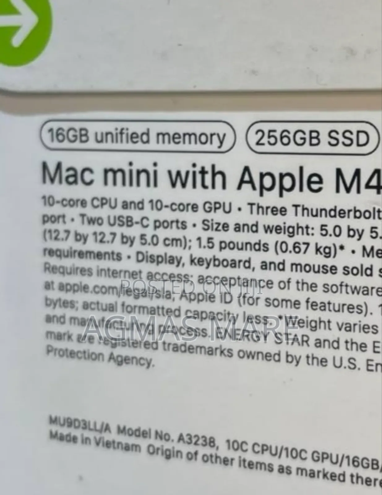 New Laptop Apple MacBook 16GB Apple M4 SSD 256GB