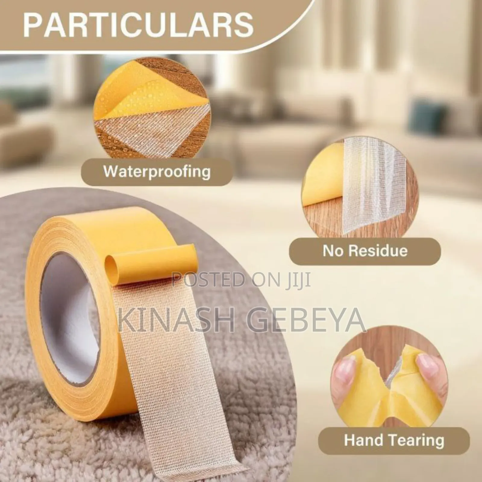 High Quality Double Sided Carpet Tape(5meter)