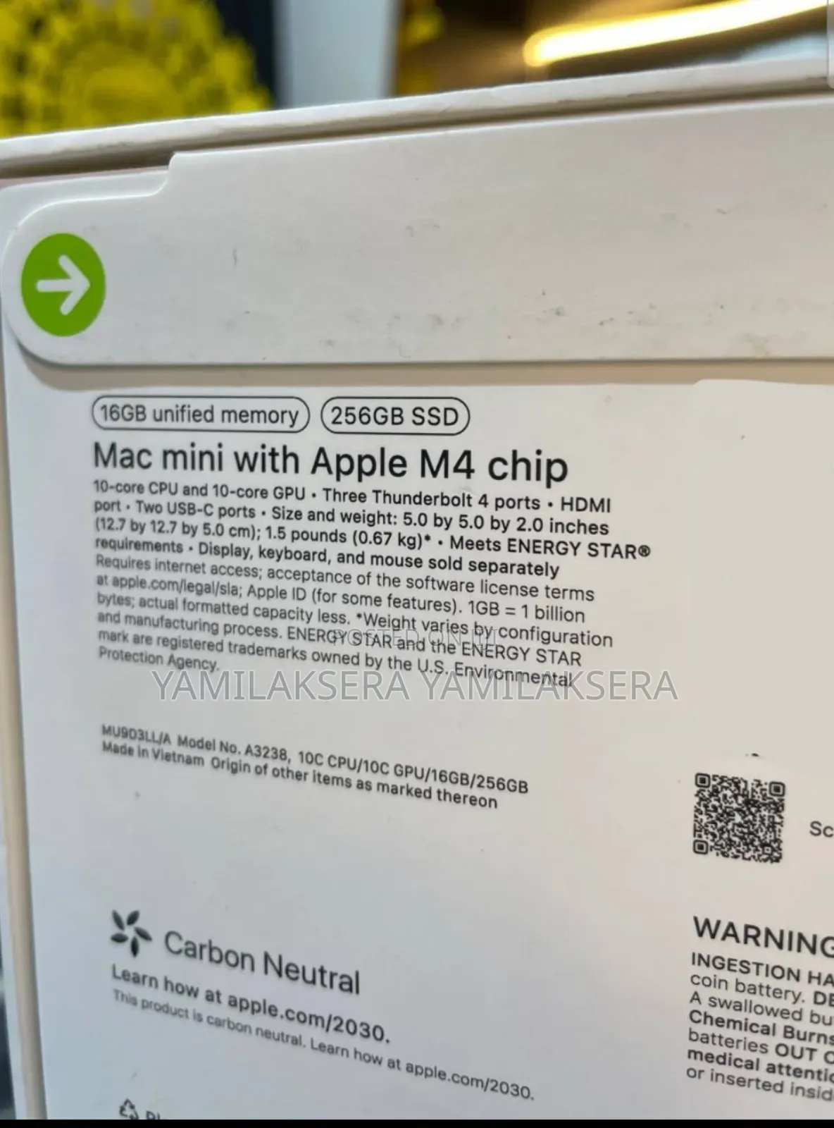 New Desktop Computer Apple Mac Mini M4 16GB SSD 256GB