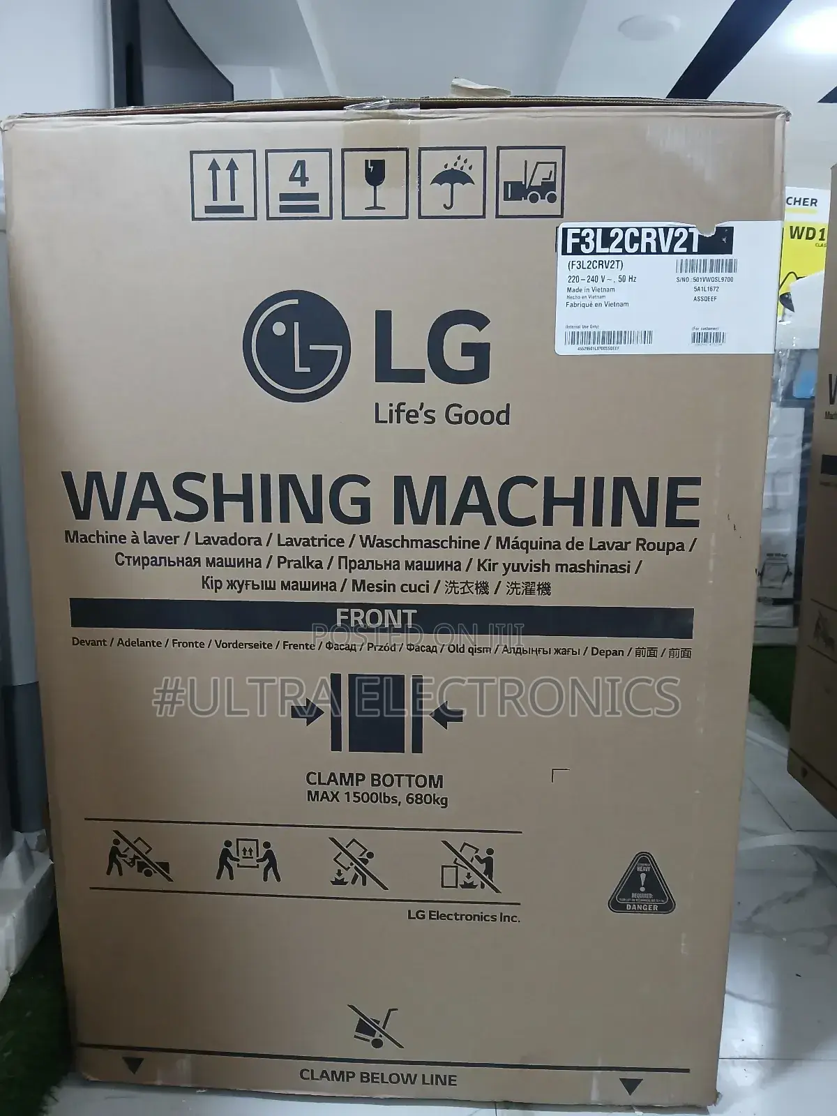 Lg Automatic Washing Machine 20/12.Kg F3