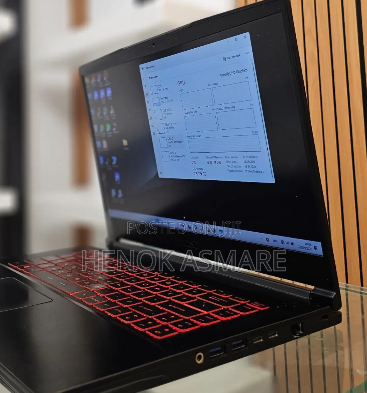 New Laptop MSI GF63 16GB Intel Core I7 SSD 1T