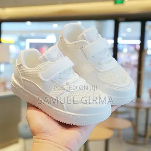 Photo - Mk- 0629 Unisex Breathable Mesh Sneakers Size: 21-25 Color: White