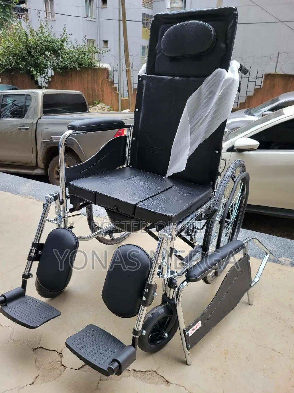 Toilet Wheelchair靈፮foldable With Spoke Wheels፱¿Wheelchair❫ Wheelchair