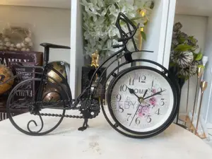 Bicycle Clock Ornaments Old Iron Table Clock
