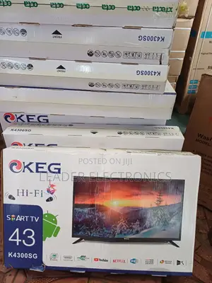 Keg Tv 43" Smart Android Tv New High Quality Product