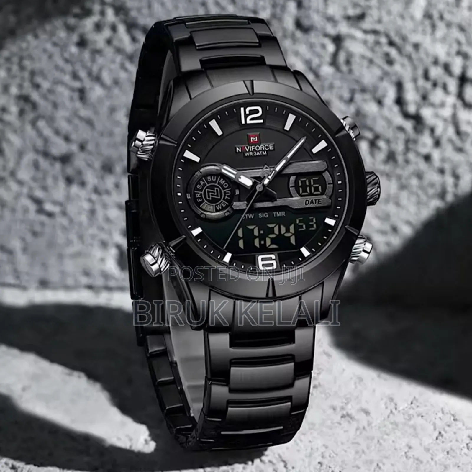 Full Black Navi Force Men's New Deaign Watch