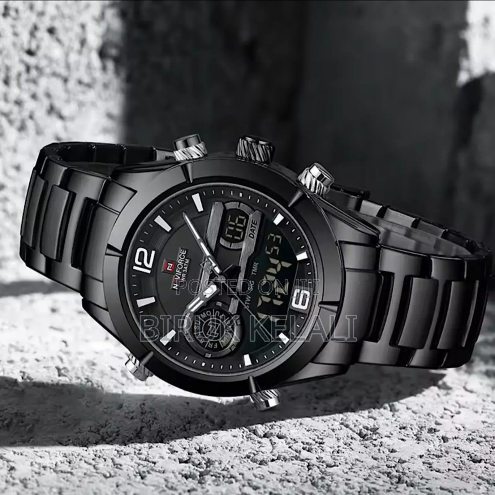 Full Black Navi Force Men's New Deaign Watch