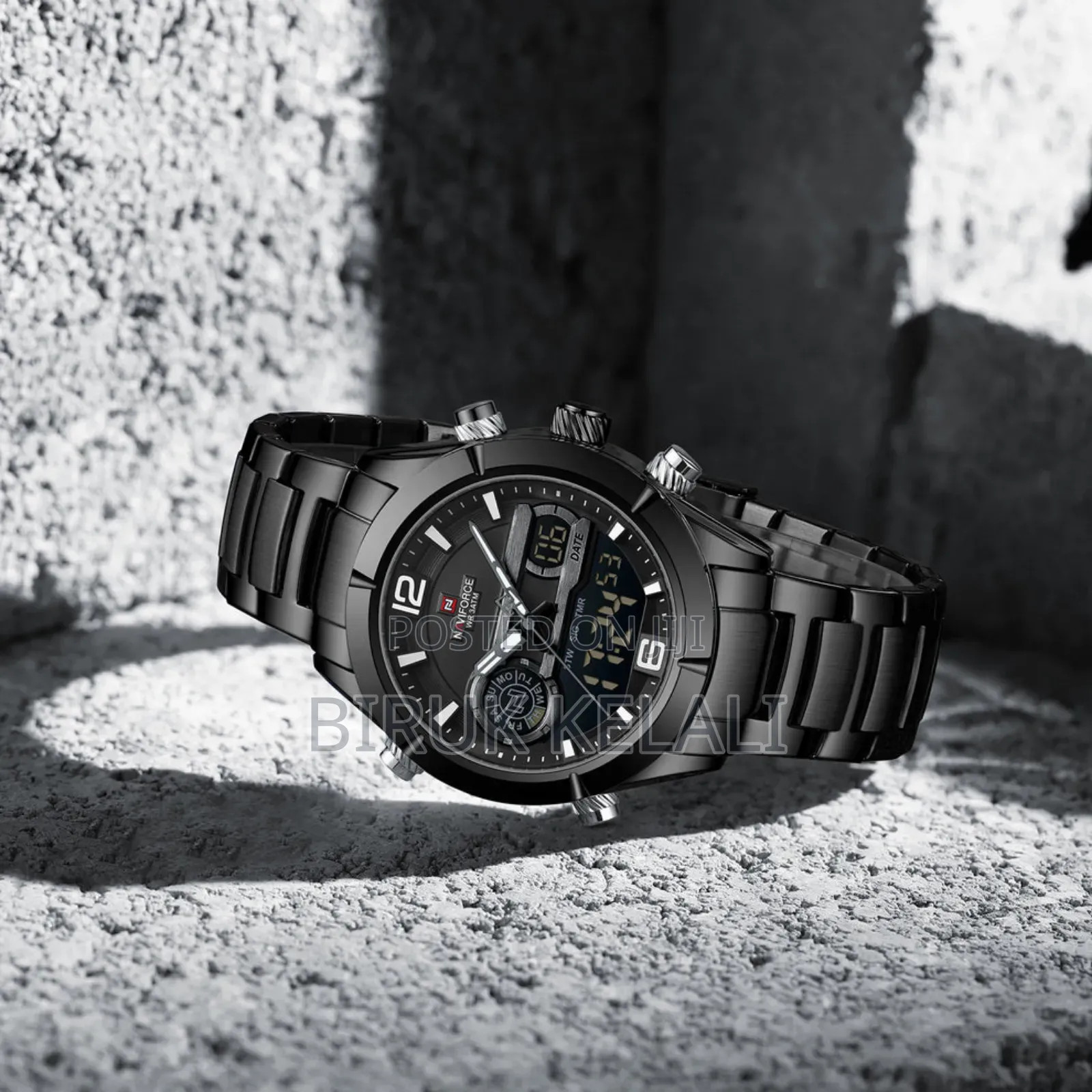 Full Black Navi Force Men's New Deaign Watch