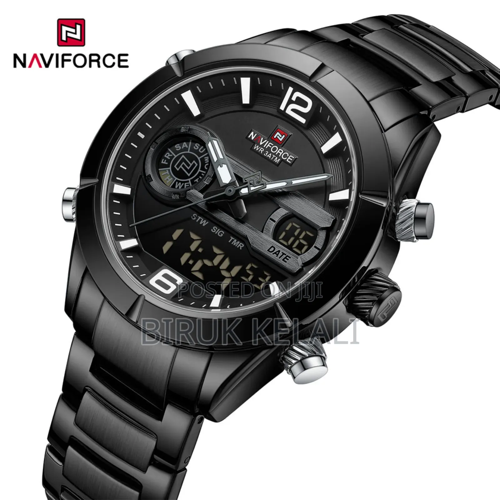 Full Black Navi Force Men's New Deaign Watch