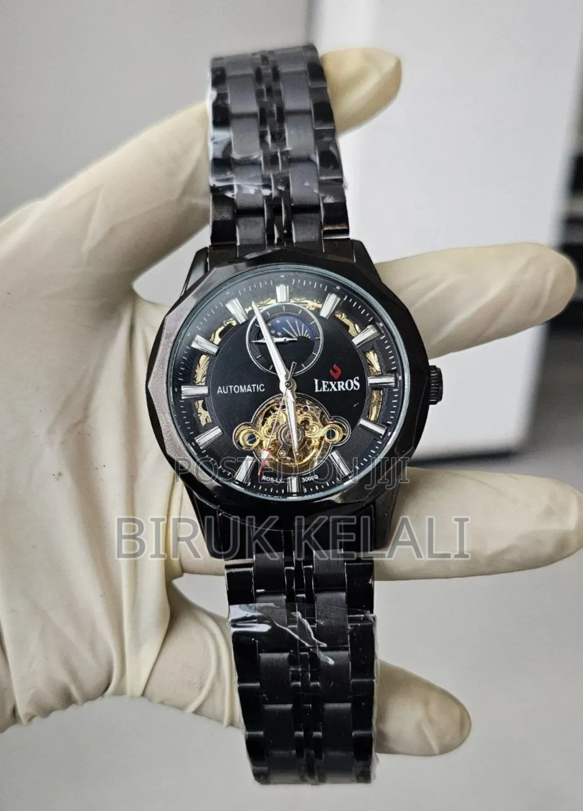 Lexros Full Black Mechanical Watch