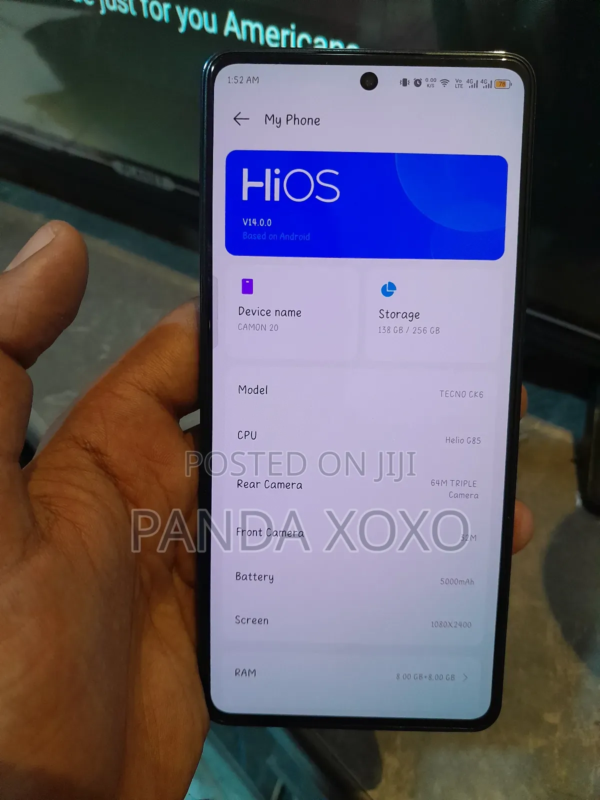 Tecno Camon 20 256 GB Blue