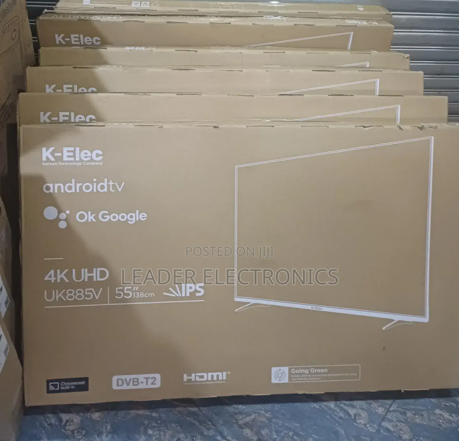 K- Elec Tv 55" Smart Android Tv Frameless Ok Google Tv