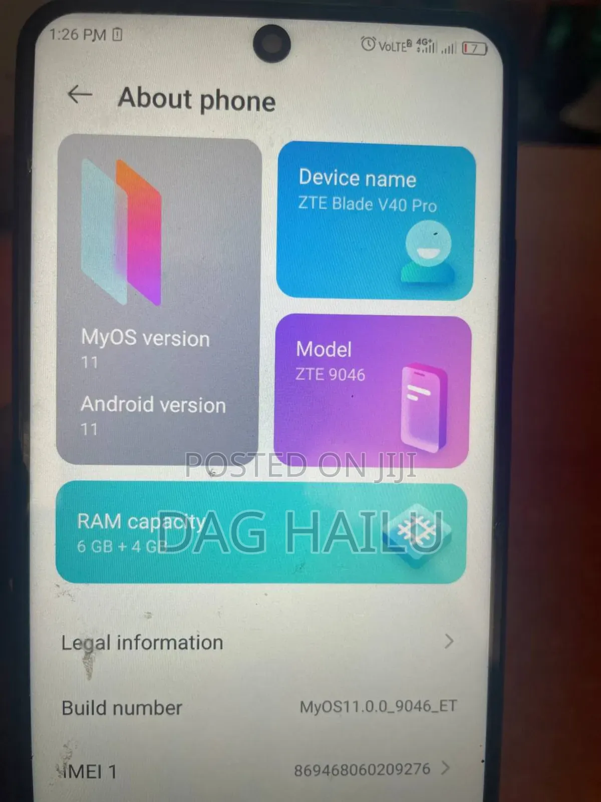 ZTE Blade V40 Pro 128 GB Blue