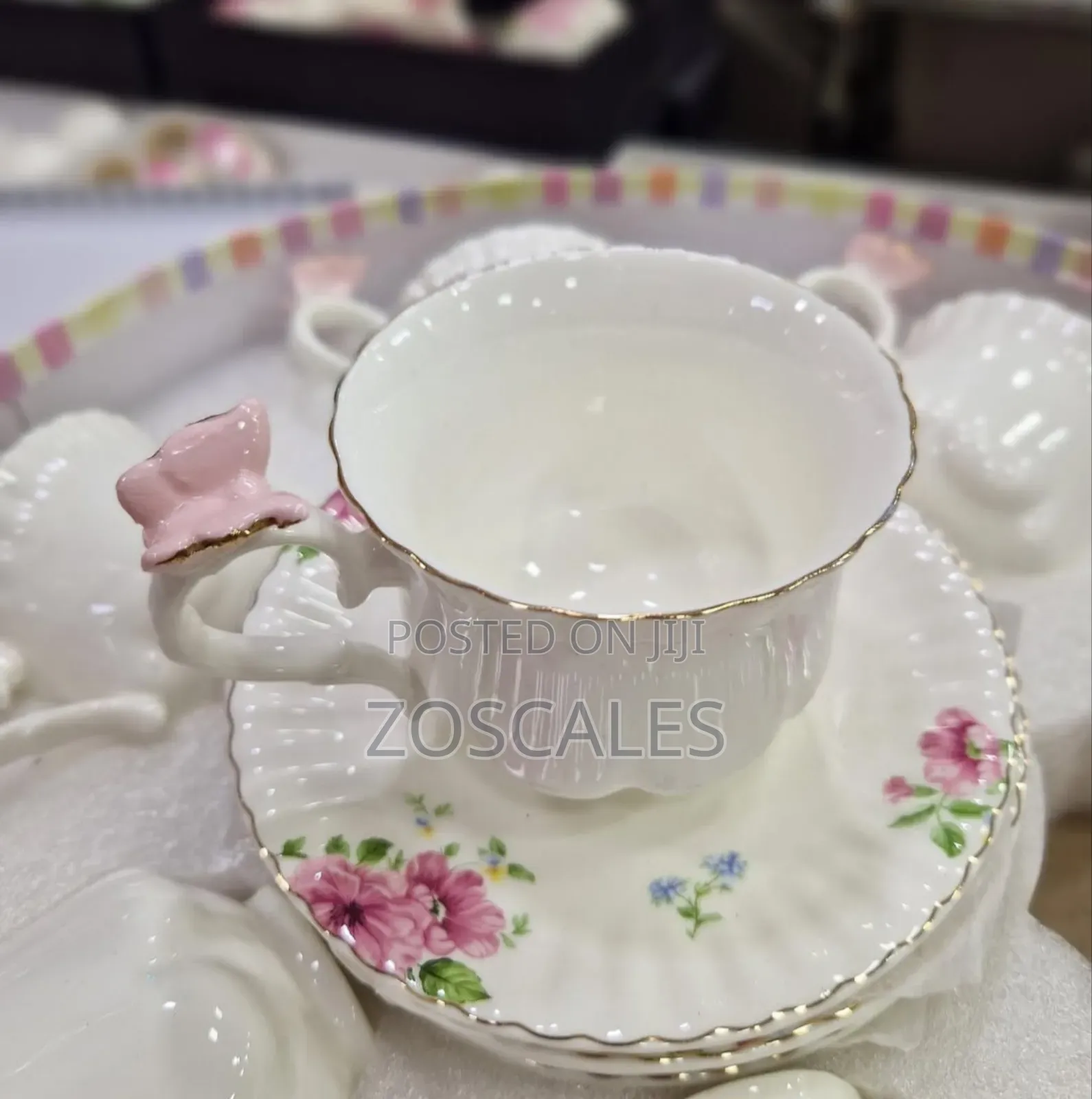 6pcs Ceramic Coffee Cup Saucer