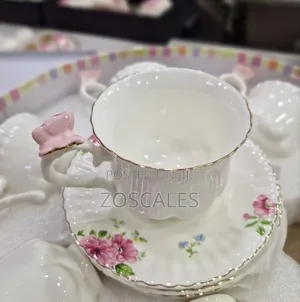 Photo - 6pcs Ceramic Coffee Cup Saucer