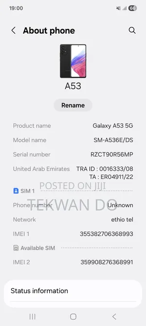 New Samsung Galaxy A53 5G 256 GB Black