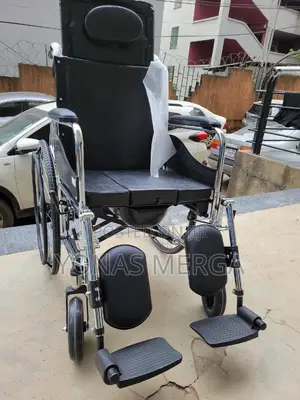 Toilet Wheelchair₩◇Wilcher+Safety Support:
Rear Anti-Tippers Prevent