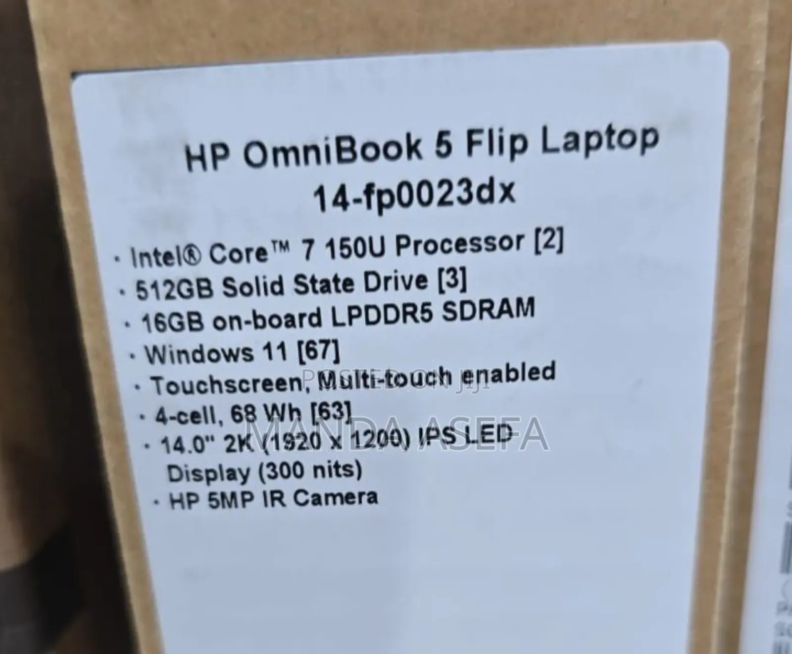 New HP OmniBook 5 Flip 14-Fp0023dx 16GB Intel Core Ultra 7 SSD 512GB