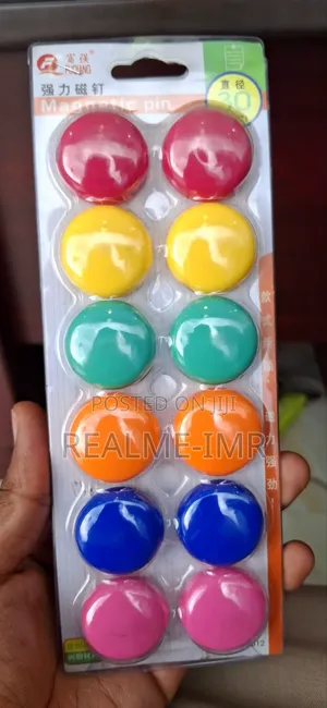 Photo - Magnetic Pins for Whiteboard – Pack of 12 (30mm)