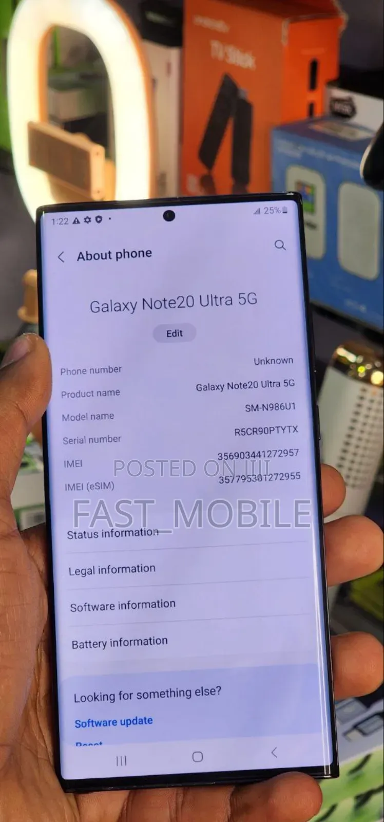 Samsung Galaxy Note 20 Ultra 128 GB Black