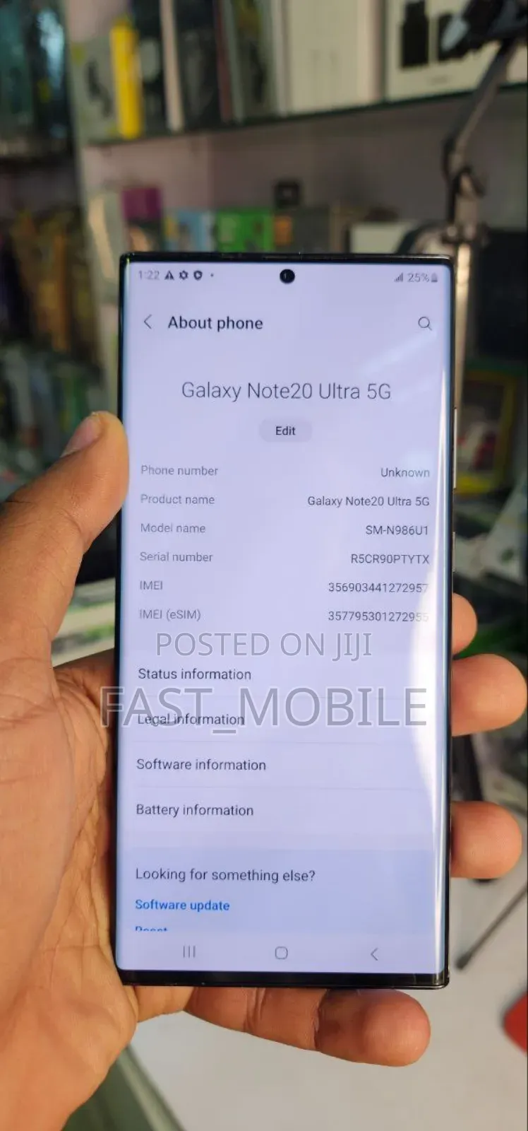 Samsung Galaxy Note 20 Ultra 128 GB Black