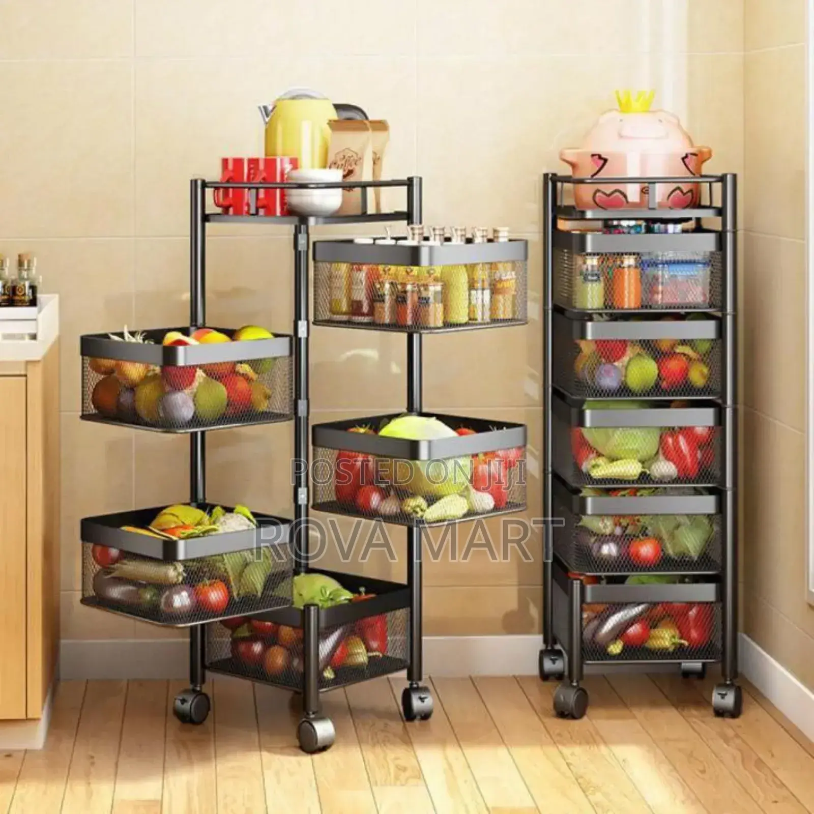 5 Layer Moveable Kitchen Storage Rack