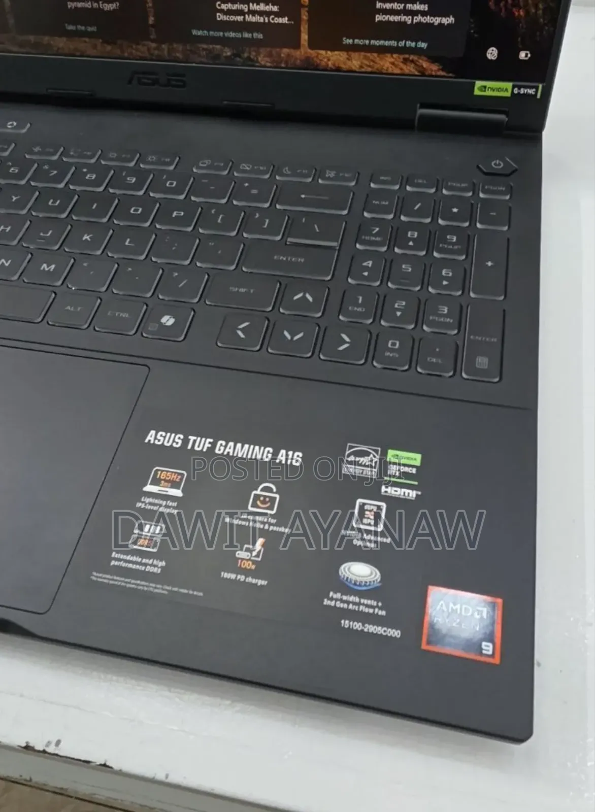 New Laptop Asus TUF Gaming A15 16GB Intel Core Ultra 9 SSD 1T