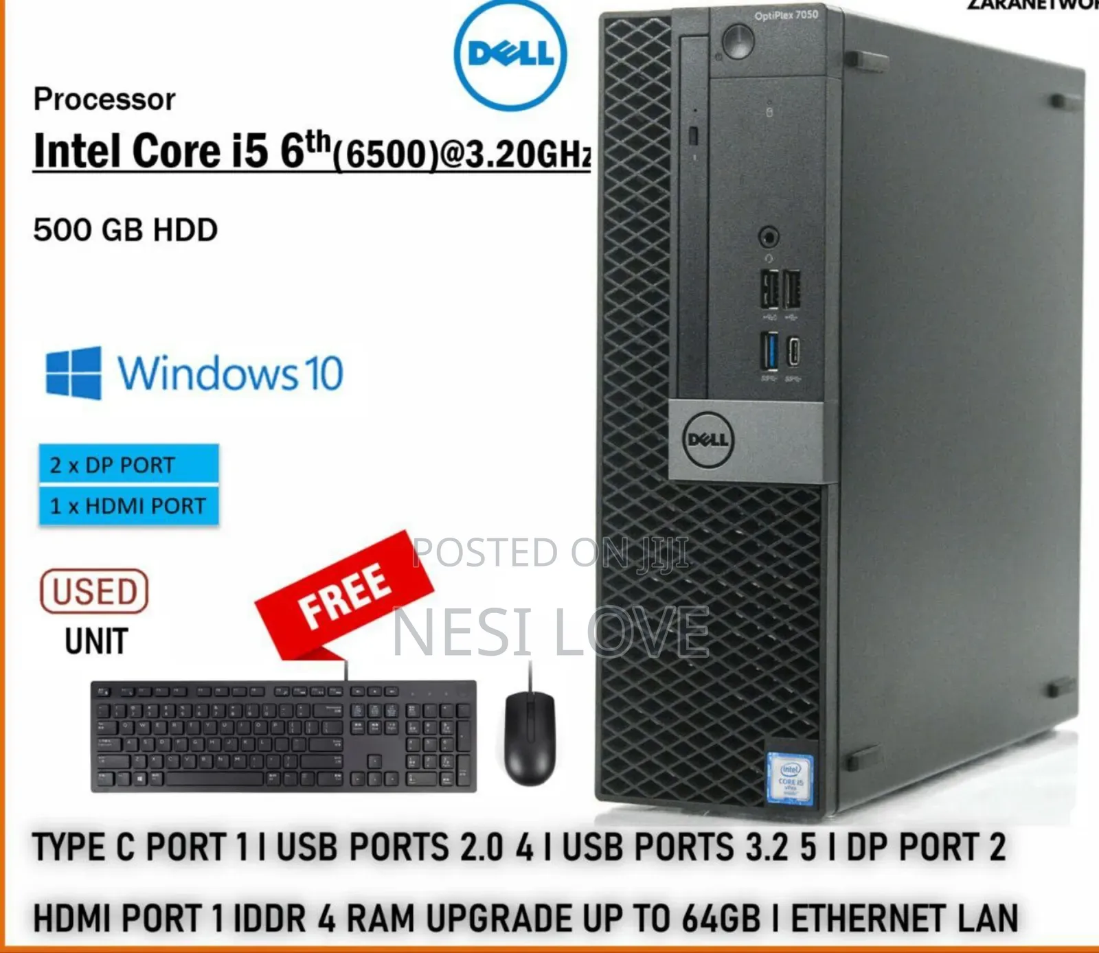 New Desktop Computer Dell Optiplex 3040 8GB Intel Core I5 HDD 500GB