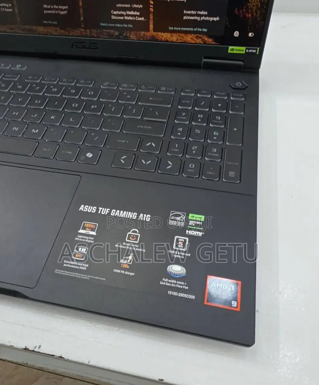 New Laptop Asus TUF Gaming A15 32GB AMD Ryzen 9 SSD 1T