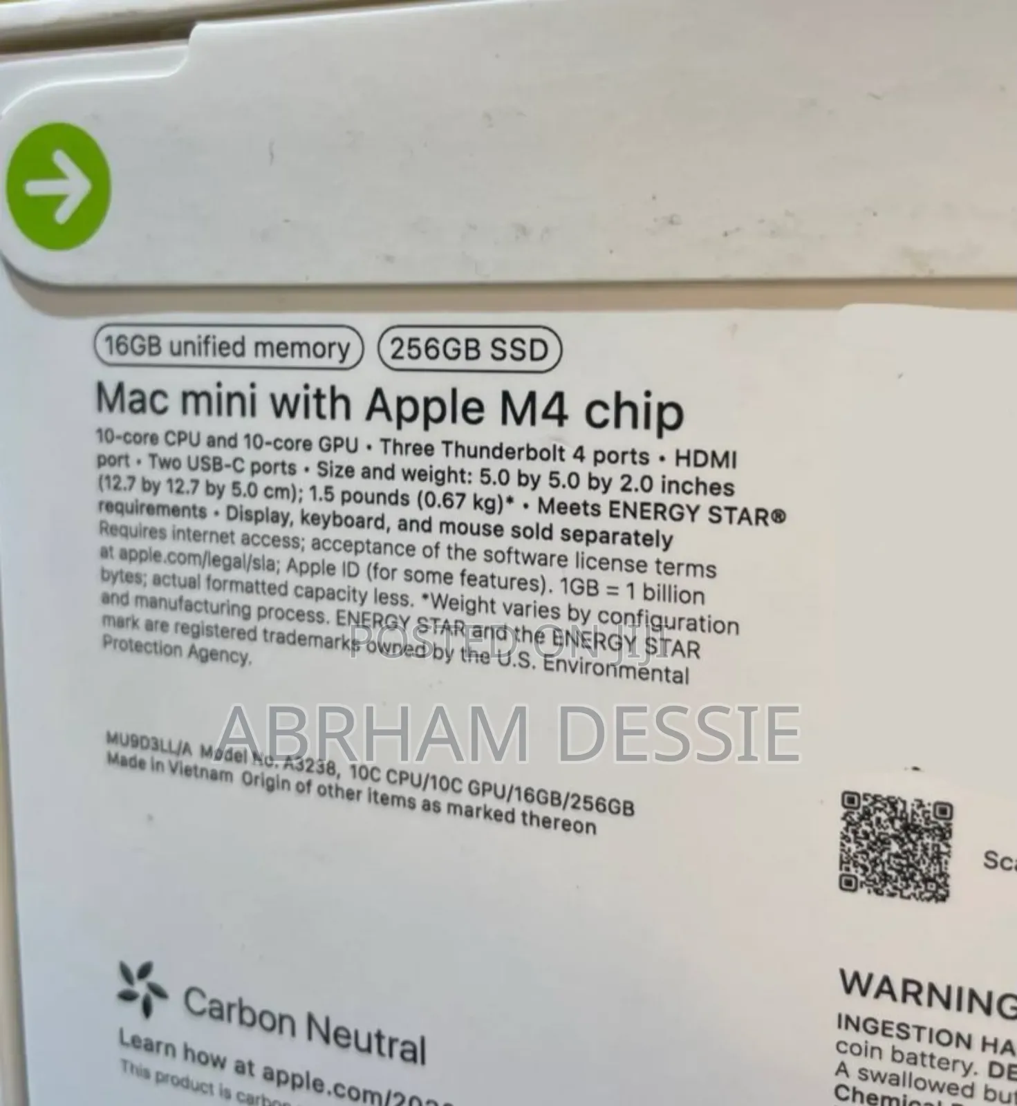 New Apple MacBook Pro 2024 M4 Max 14-Inch 16GB Apple M4 SSD 256GB