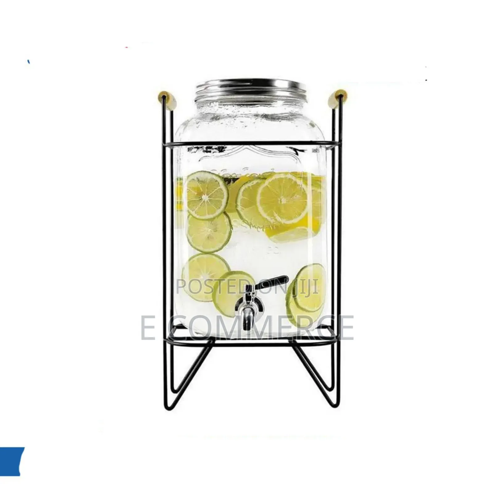 Glass Dispenser Jar With Rack