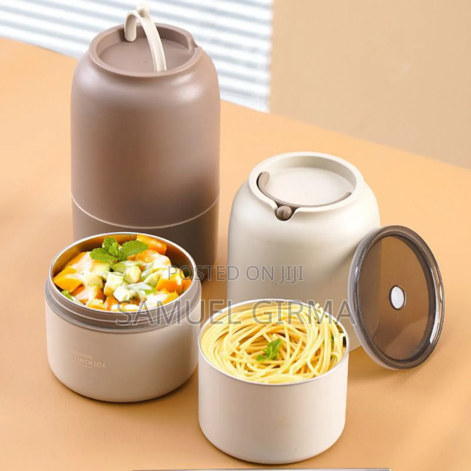 Mk- 0681 2 in 1 Insulated Thermal Lunchbox Size: 1200 Ml