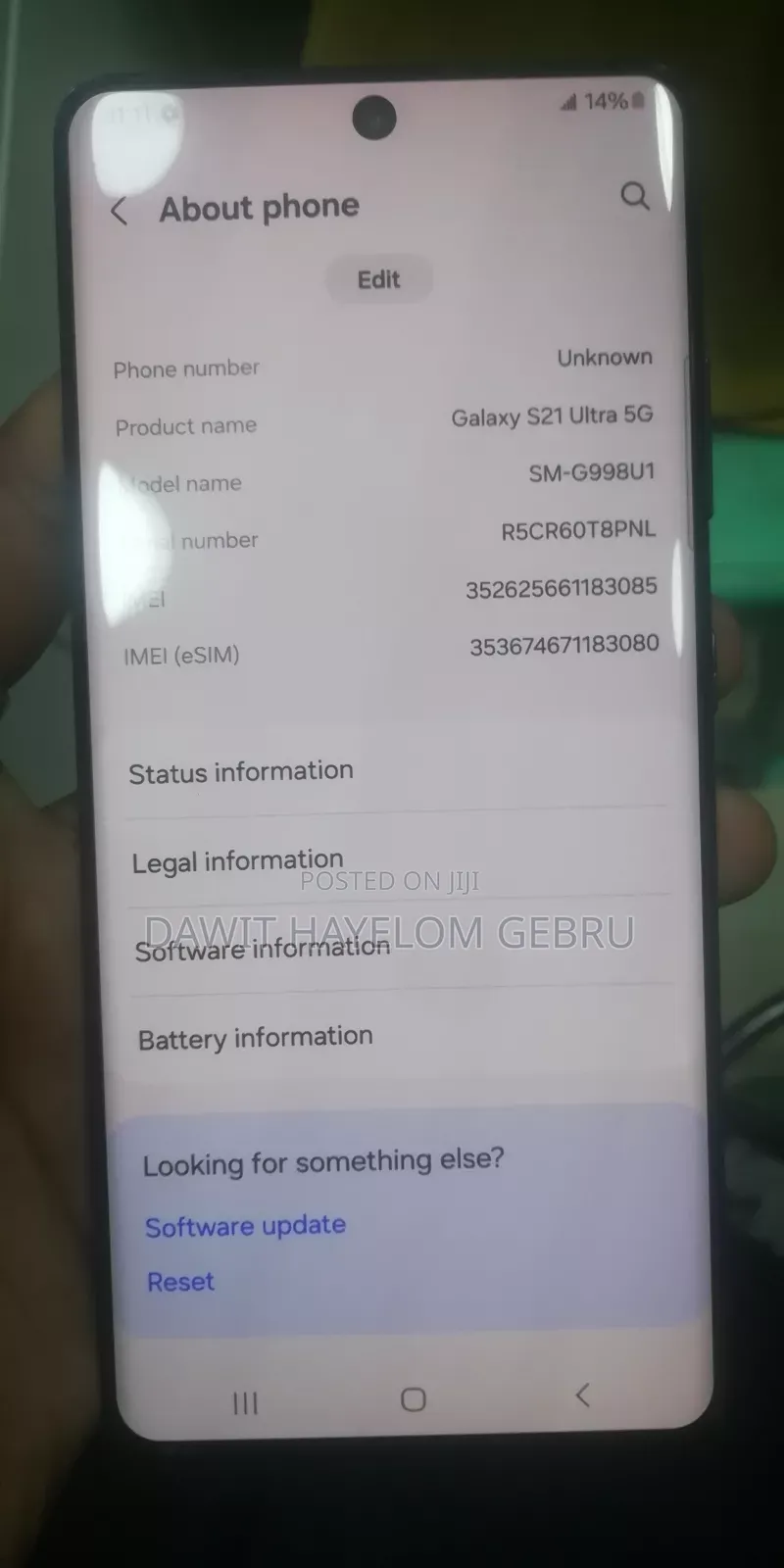 Samsung Galaxy S21 Ultra 5G 128 GB Black