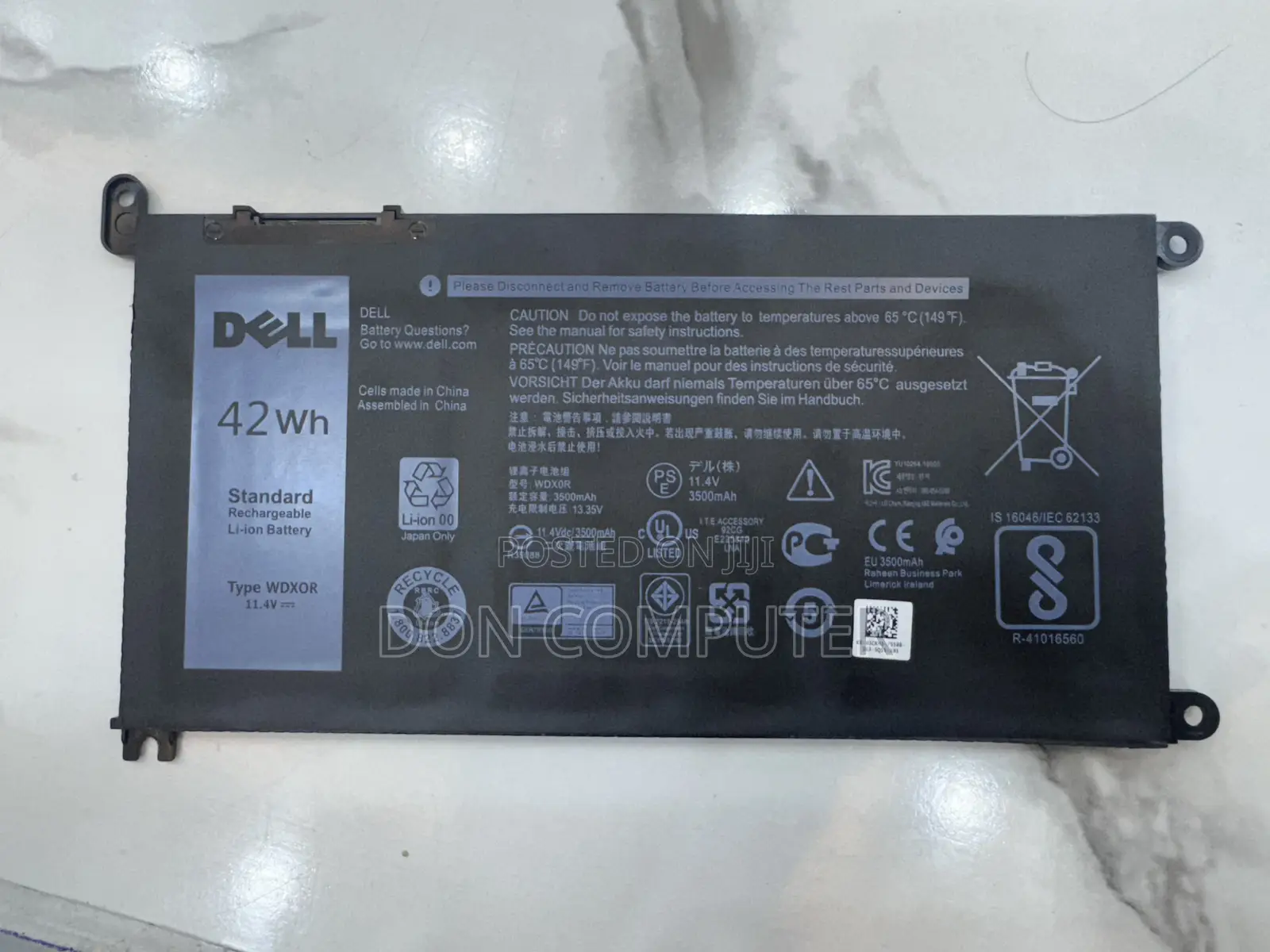 Dell Battery Wdx0r 42wh