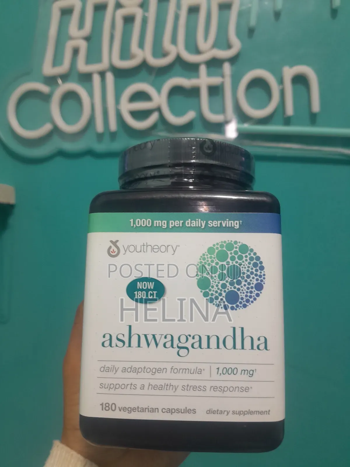 Youtheory Ashwagandha 1000mg 180 Capsules From Usa