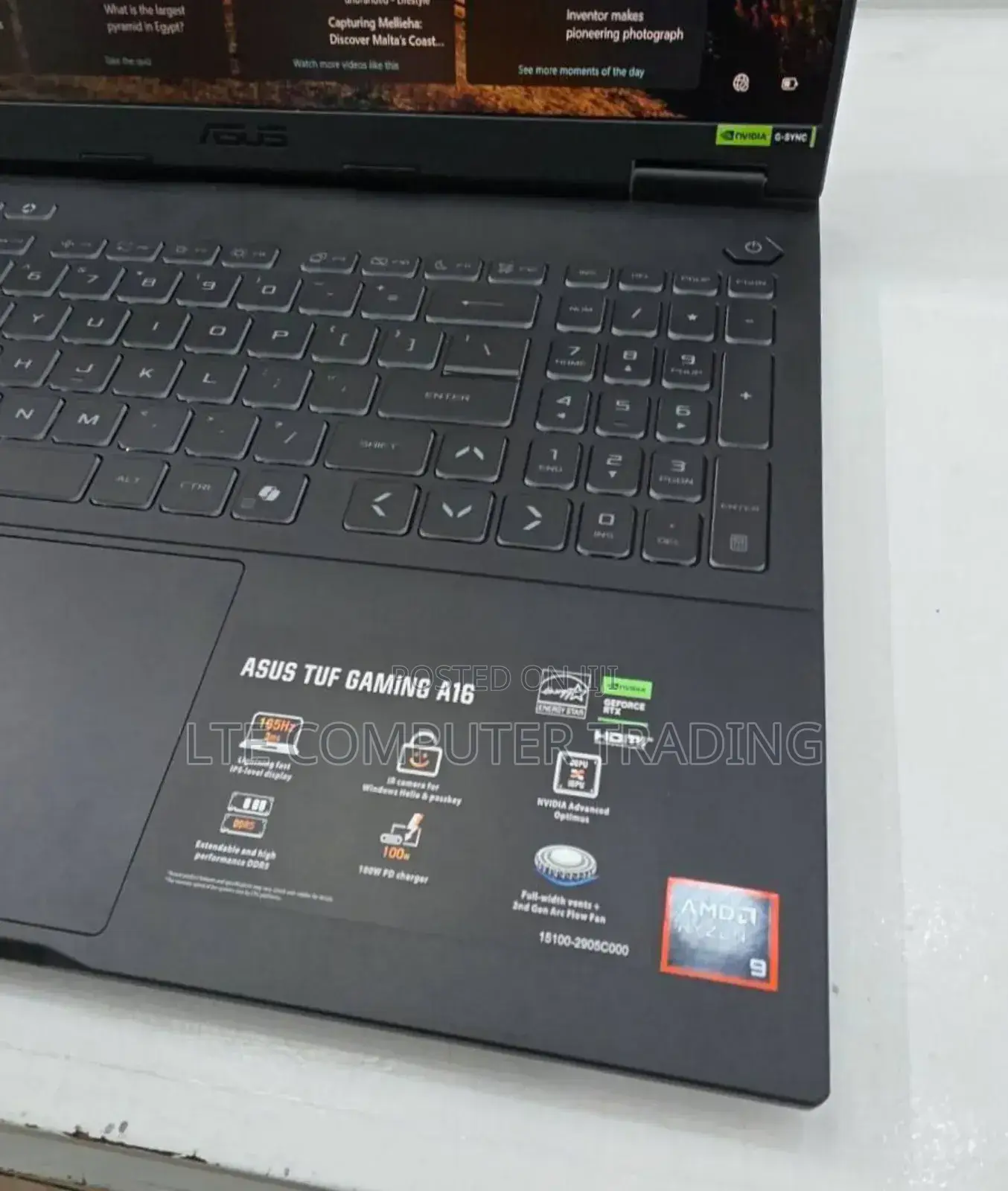 New Laptop Asus TUF Gaming F16 32GB AMD Ryzen 9 SSD 1T