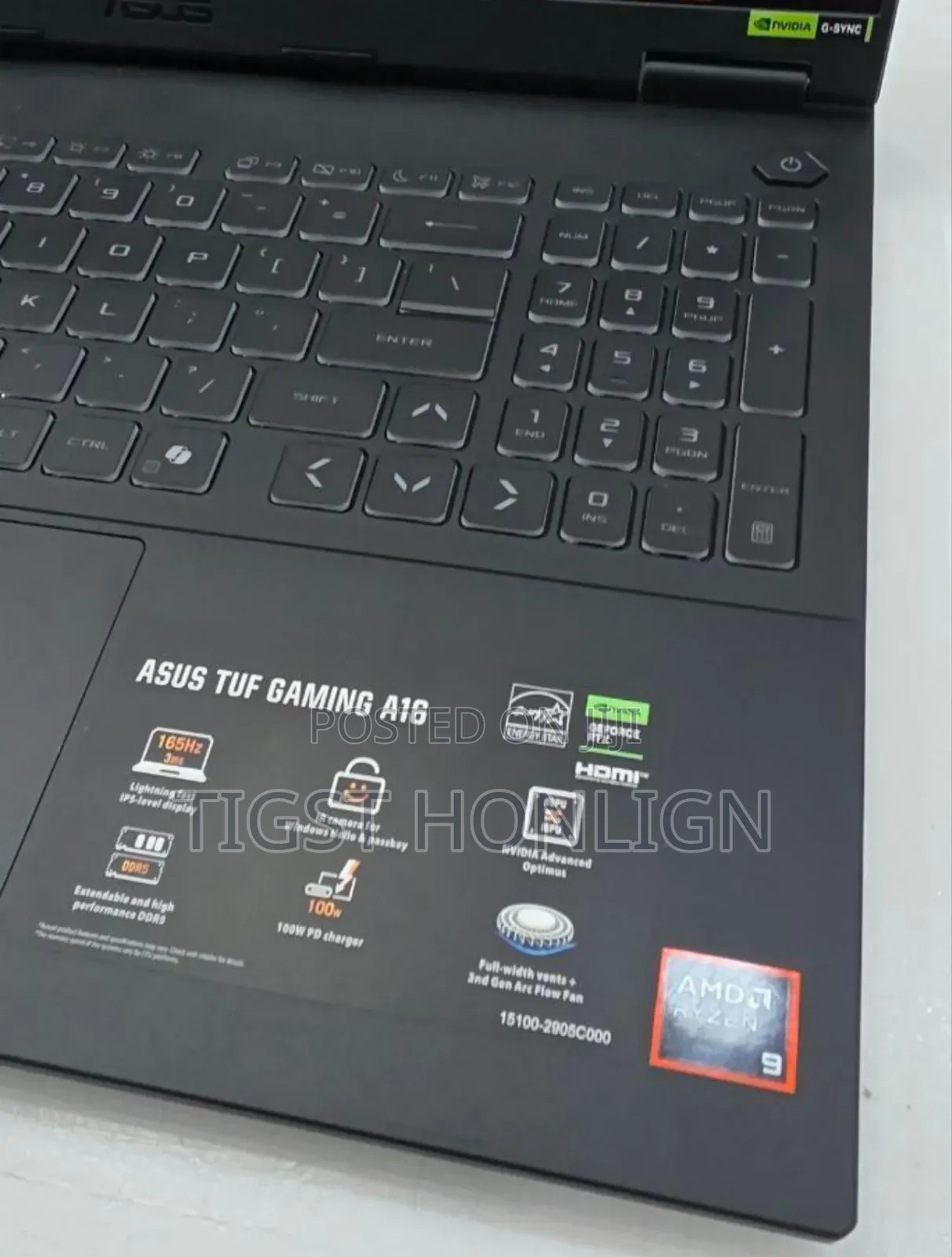 New Laptop Asus TUF Gaming F16 32GB AMD Ryzen 9 SSD 1T